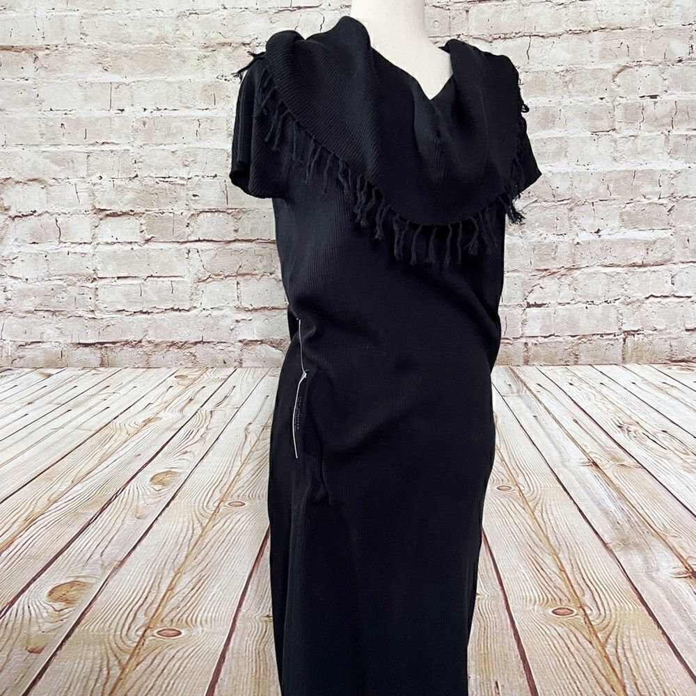 The Limited cowl neck fringe sweater dress